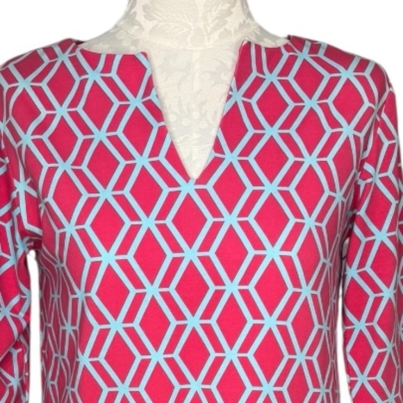 NWOT Vera Fishbaugh Geometric Shift Dress Size XL - Picture 7 of 8